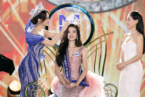 Huynh Tran Y Nhi, 21, from the central coastal province of Binh Dinh was crowned the 2023 Miss World Vietnam. (Photo: SGGP)