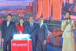 The Singapore Tourism Board (STB) launches the SingapoReimagine Reopening campaign in HCMC last year to encourage tourists from Vietnam to return to the island country. (Photo: KK)