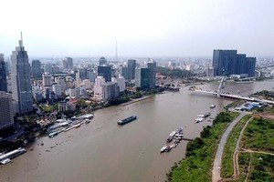 A view of HCMC’s central area located along the Sai Gon river. ( Photo: VNA)