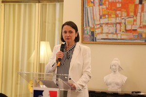 Ms. Emmanuelle Pavillon-Grosser, Consul General of France in HCMC speaks at the opening ceremony. (Photo: SGGP)