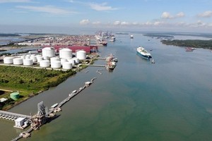 An LNG shipment arrives at the Thi Vai Port Complex in southern Vietnam (Photo: VNA) 
