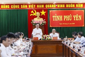 President Vo Van Thuong speaks at the working session. (Photo: VNA)