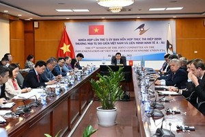 The 5th session of the joint committee on the implementation of the EAEU-Vietnam FTA. (Photo: VNA)