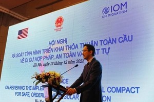 Deputy Minister of Foreign Affairs Do Hung Viet speaks at the conference. (Photo: VNA) 