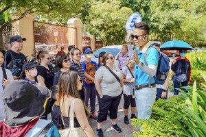 A delegation of cruise visitors visit a tourist attraction in Nha Trang City. (Photo: SGGP)