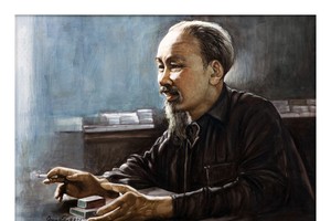 Painting exhibition marks President Ho Chi Minh's birthday