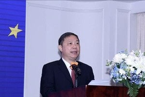 Vice Chairman of the HCM CIty People’s Committee Duong Anh Duc speaks at the celebration of Europe Day 2024 held by the EU Delegation to Vietnam on May 16 evening. (Photo: VNA)