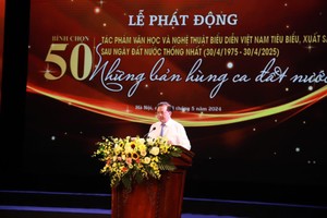 Deputy Minister of Culture, Sports, and Tourism Ta Quang Dong speaks at the event. (Photo: SGGP)