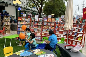 The reading area at Thu Duc City Book Street (Photo: SGGP)