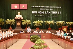 The 31st session of the 11th HCMC Party Executive Committee of the 2020-2025 tenure opened on June 13. (Photo: SGGP)