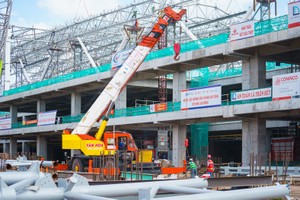 At the construction site of Terminal 3 of Tan Son Nhat International Airport (Photo: SGGP)