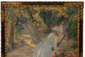 The painting " A Good Book, 1904" by Victor Tardieu