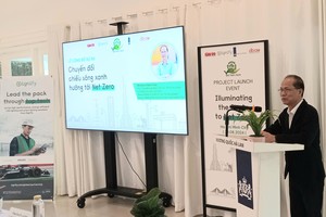 Deputy Editor-in-Chief of the Tuoi Tre (Youth) Newspaper Le Xuan Trung speaks at the event. (Photo: SGGP)