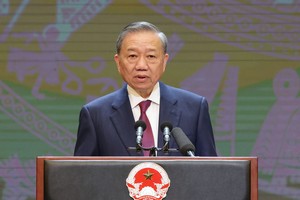 Party General Secretary and State President To Lam speaks at the event (Photo: SGGP)