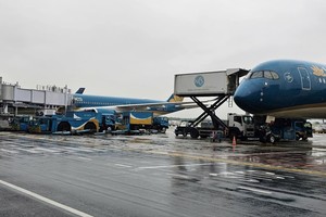 No damage was reported at Noi Bai International Airport in Hanoi. (Photo: SGGP)