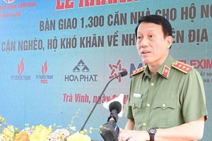 Minister of Public Security Senior Lieutenant General Luong Tam Quang speaks at the event. (Photo: SGGP)