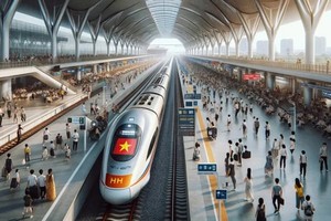 GLIMPSE OF THE FUTURE: Vietnam will not rely heavily on foreign loans when implementing the North-South high-speed railway project. (Photo vtv.vn)