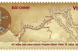 A new postage stamp celebrating the 200th anniversary of the completion of the construction of the Vinh Te Canal in An Giang Province (1824-2024) has been released.