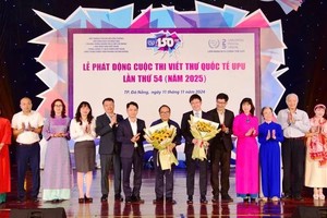 At the launching ceremony of the 54th UPU (Universal Post Union) International Letter-Writing Competition for Young People 2025