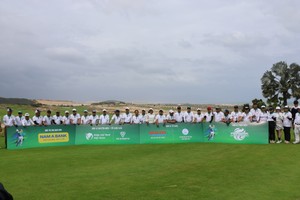 Golfers participate the tournament at the KN Golf Links Cam Ranh. (Photo: SGGP)