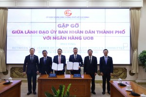 At the signing ceremony of a Memorandum of Understanding (MOU) between the Ho Chi Minh City Investment and Trade Promotion Center (ITPC) and UOB Vietnam (Photo: SGGP)