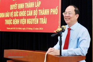 Standing Vice Secretary of the Ho Chi Minh City Party Committee Nguyen Ho Hai speaks at the event.(Photo: SGGP)