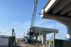 At the construction site of Ring Road 3 (Photo: SGGP)