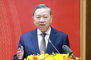 Party General Secretary To Lam speaks at the working session with representatives of the Ministry of Health (MoH) on February 24, 2025. (Photo: VNA)