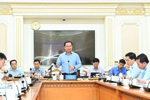 Chairman of the Ho Chi Minh City People’s Committee, Nguyen Van Duoc speaks at the event. (Photo: SGGP)