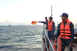 Vietnamese ship 251 of Navy Team 512 under Brigade 127, Naval Region 5 of the Vietnam People's Navy joins the exercise.