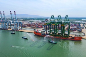 The Cai Mep-Thi Vai International Port is a deep-water port complex in Phu My, Ba Ria-Vung Tau province. (Photo: SGGP)