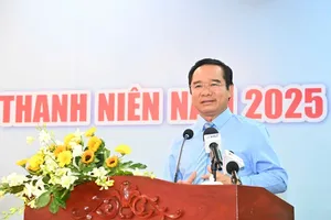 Chairman of the Ho Chi Minh City People's Committee, Nguyen Van Duoc speaks at the event. (Photo: SGGP)