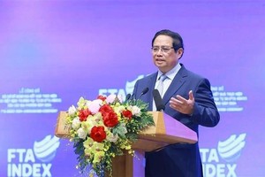 Prime Minister Pham Minh Chinh speaks at the event. (Photo: VNA)