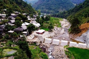 The first Sabo dam in Vietnam (Photo courtesy of JICA Vietnam Office)