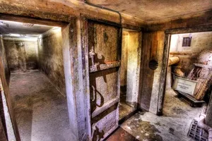 The bomb shelter built in the hotel during the fierce war years