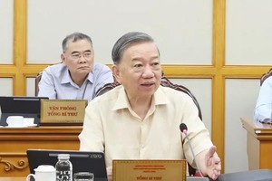 Party General Secretary To Lam addresses the meeting. (Photo: VNA)