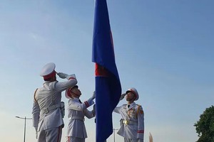 ASEAN Flag-Raising Ceremony held in HCMC (Photo: SGGP)