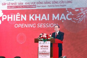 National Assembly Chairman Tran Thanh Man addresses the “Meet Japan – Mekong Delta region” event in Can Tho city on August 8. (Photo: VNA)