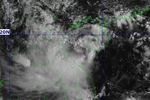 The location of Storm Nongfa's centre at 10am on August 30, 2025. (Photo published by VNA)