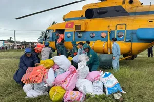 Several tons of aid delivered to Tuy An Dong, Dak Lak Province