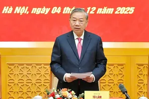 Party General Secretary To Lam speaks at the event. (Photo: SGGP)