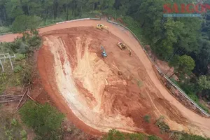 The landslide-affected section of National Highway 20 through the D’ran Pass has been cleared. (Photo: SGGP)