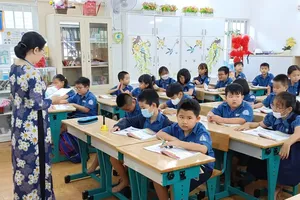 Students of Hoa Binh Primary School (in Saigon Ward, Ho Chi Minh City (Photo: SGGP)