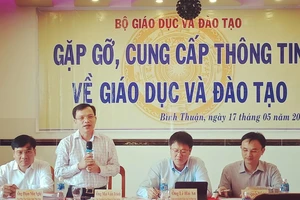 Ông Mai Văn Trinh, Cục trưởng Cục quản lý chất lượng, Bộ GD-ĐT trao đổi thông tin về công tác chuẩn bị kỳ thi tốt nghiệp THPT quốc gia năm 2019