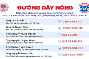 Trà Vinh tiếp nhận phản ánh qua đường dây nóng trong thời gian phòng chống dịch