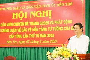 Phó Bí Thư Thường trực Tỉnh ủy Trần Thanh Lâm phát biểu tại hội nghị