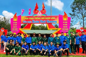 Đoàn viên, thanh niên tham gia Hội trại "Tiếng mõ Nam Lân" năm 2020