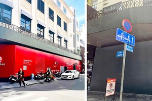 Chagee 计划在月底开张、位于第一郡崛起街角的实体店招牌已拆下。