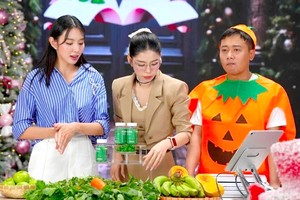 垂仙小姐、光灵Vlog及姮游牧在一场直播带货活动中。