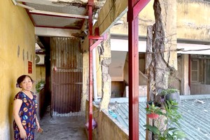 第四郡第九坊永会公寓严重损坏。